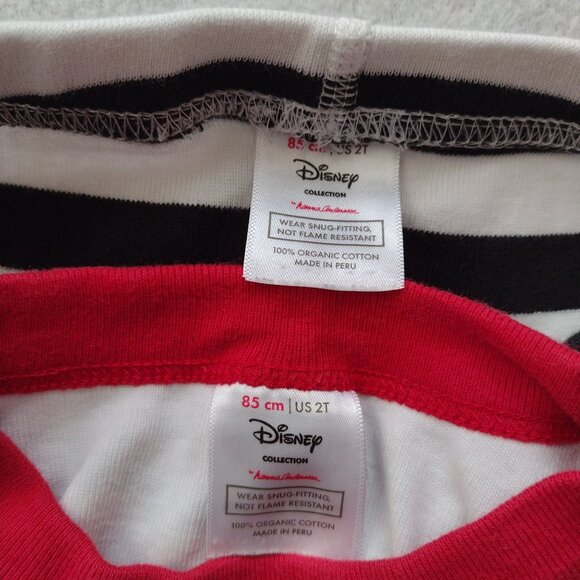 Hanna Andersson Disney Pajama Set 2T Mickey Mouse Organic Cotton Long Johns - Picture 2 of 9